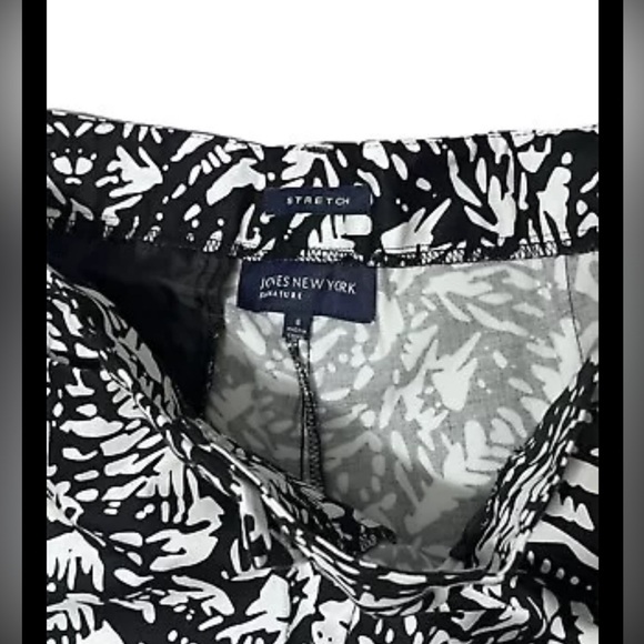 Jones New York Signature Stretch Black White Capri Pants Size 6 - Picture 3 of 7